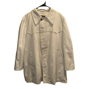 LONDON FOG Men’s Vintage Trench Coat Removable Faux Fur Liner 46REG XXL